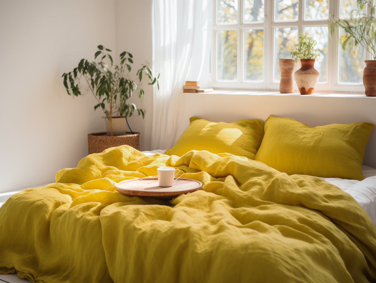 Mustard duvet cover