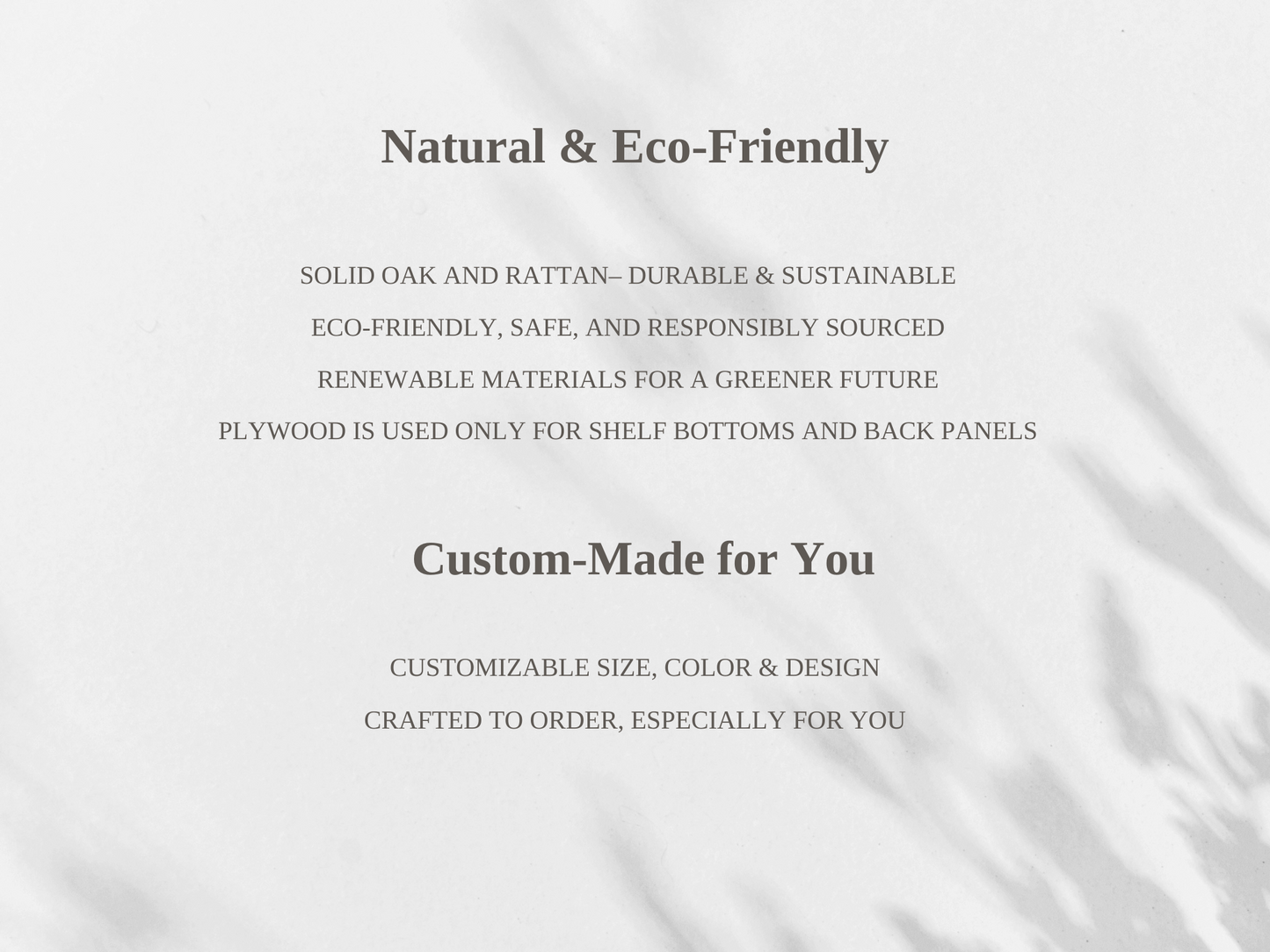 Beige Oak Cabinet with Rattan Drawers