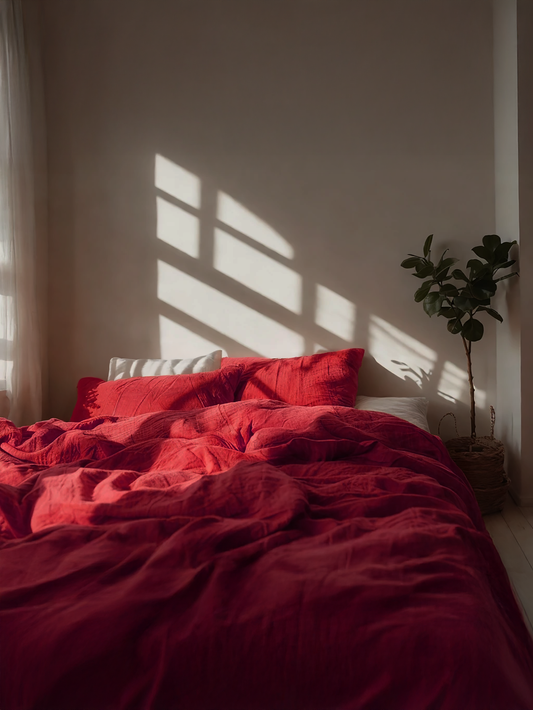 Marsala linen Duvet cover