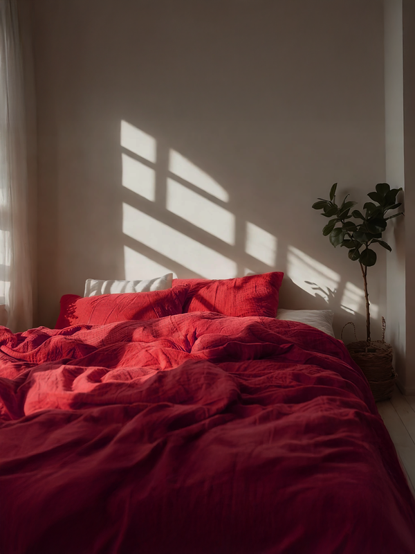 Marsala Linen Pillowcase