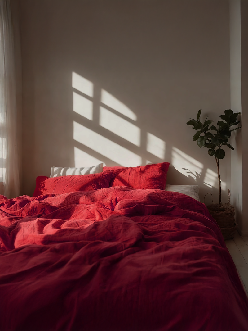 Marsala Linen Pillowcase