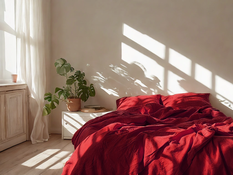 Marsala Linen Pillowcase