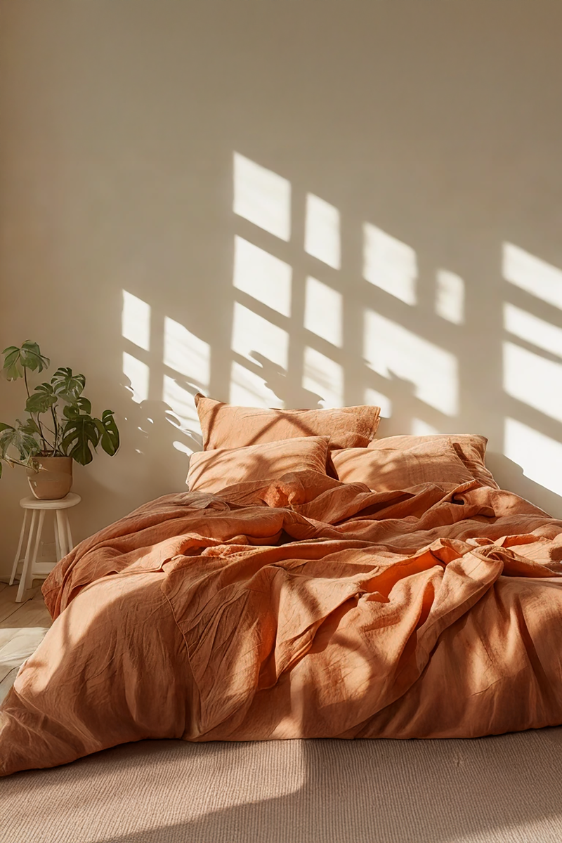 Carrot Linen Bedding Set