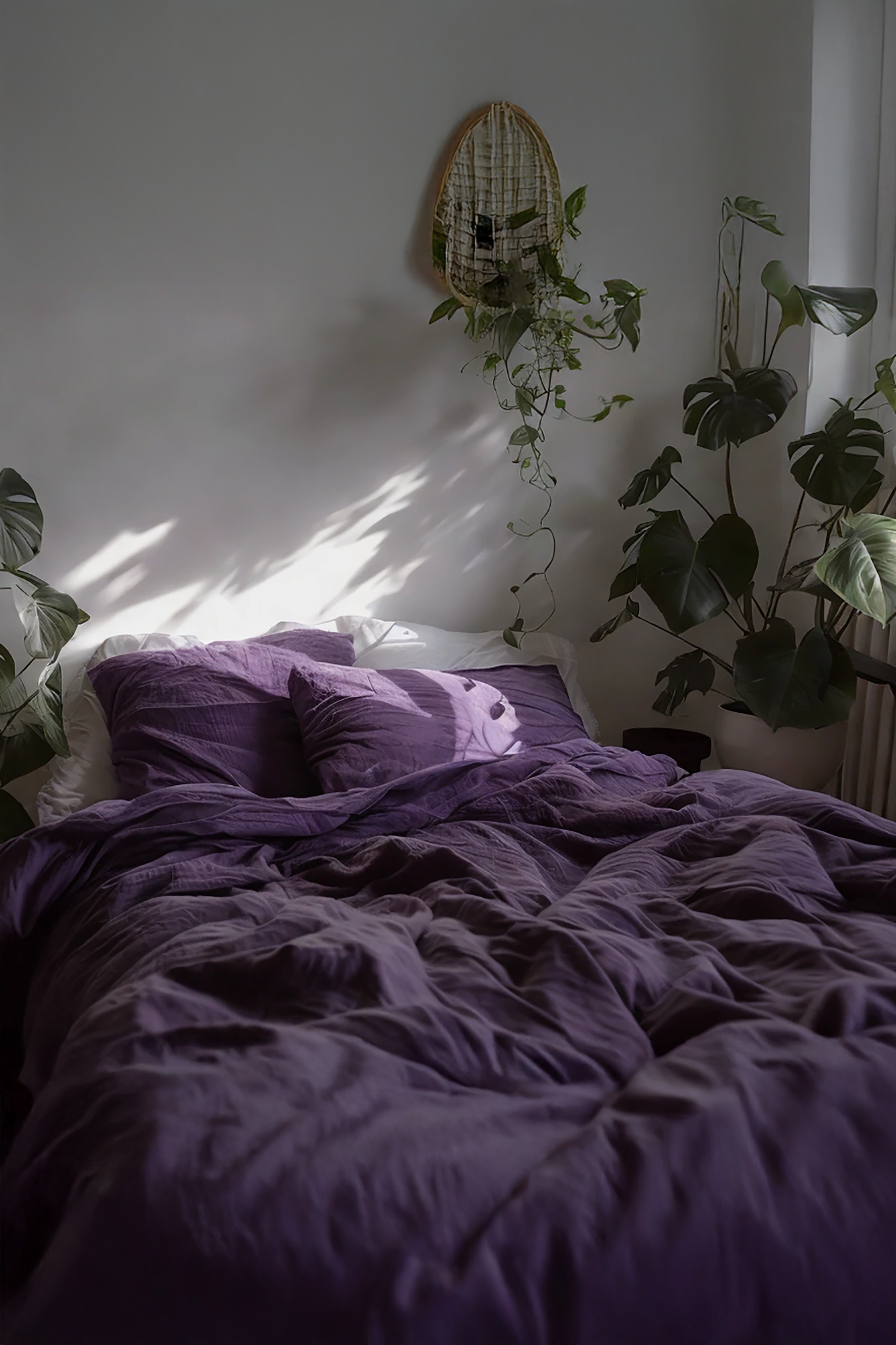 Violet linen Duvet cover