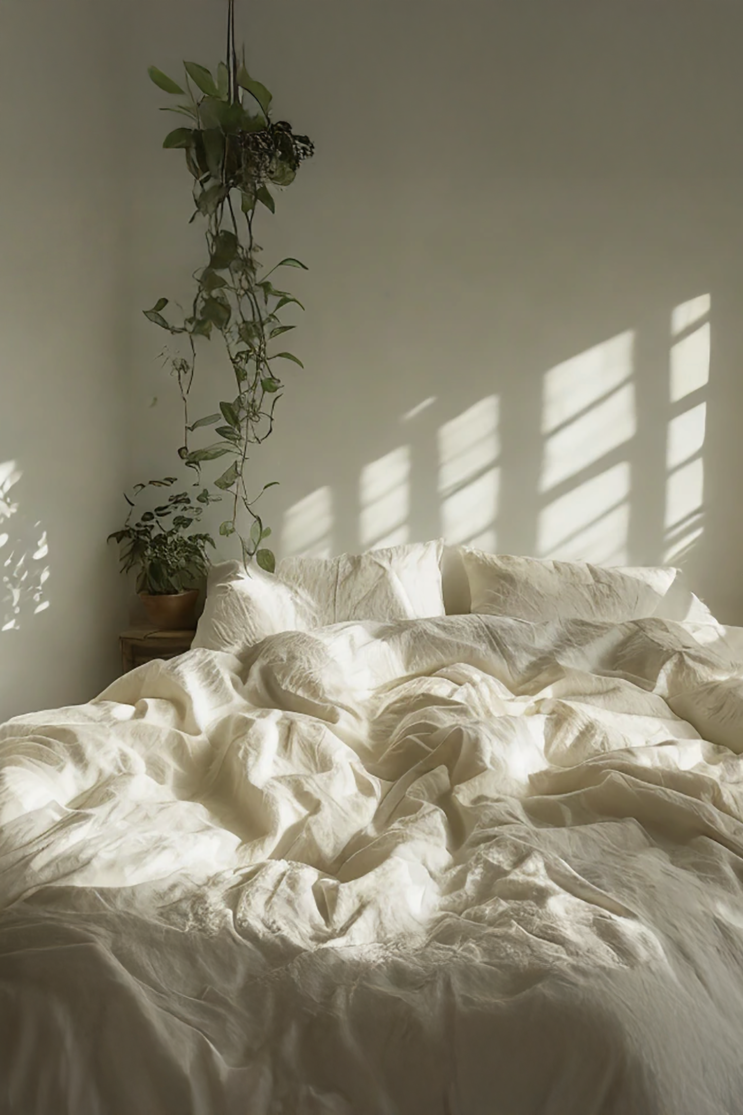 Ivory Linen Bedding Set