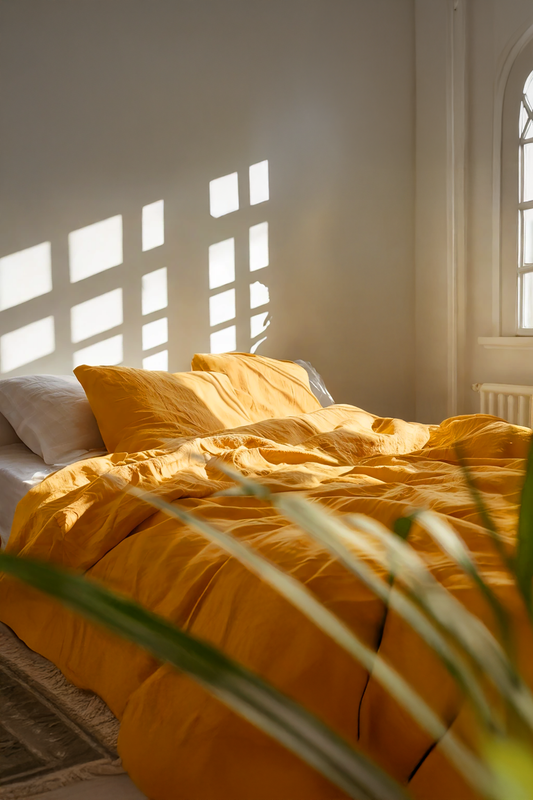 Marigold linen Duvet cover