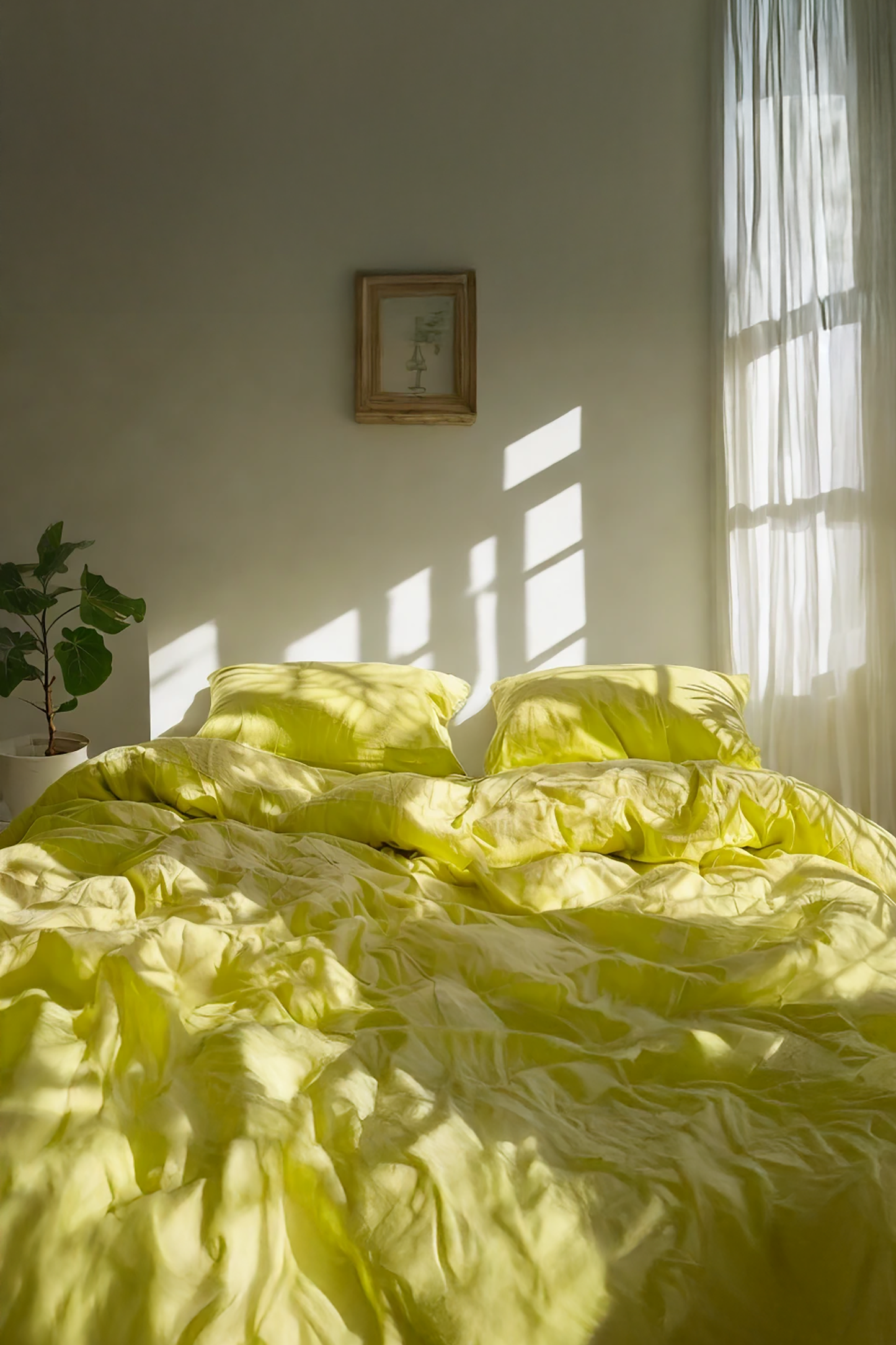 Lemon Linen Bedding Set