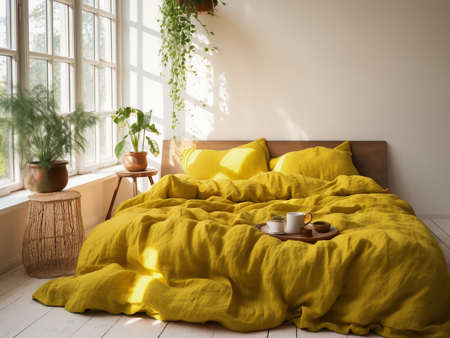 Mustard duvet cover