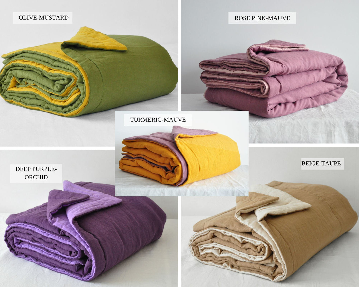 60 colors double sided linen comforter