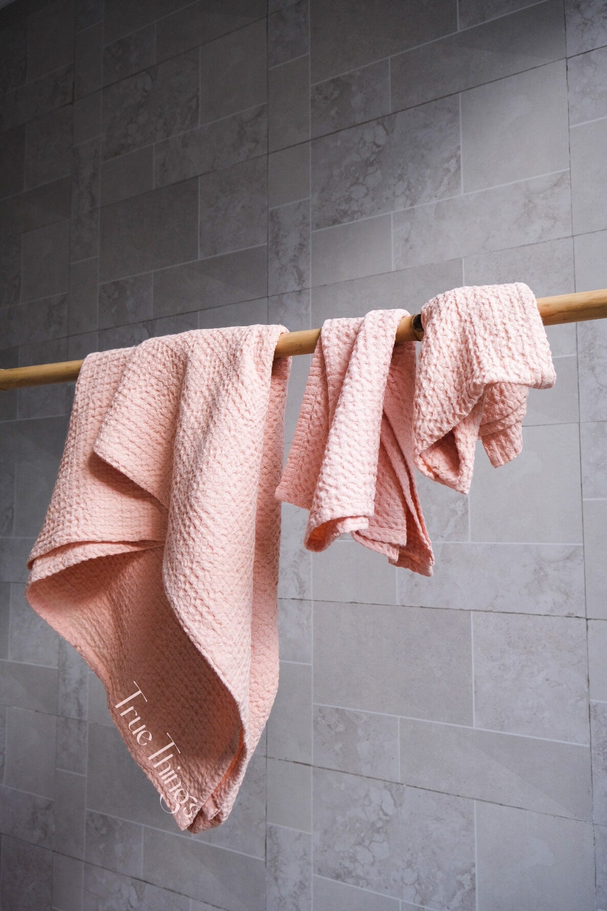 25 colors waffle linen bath towels