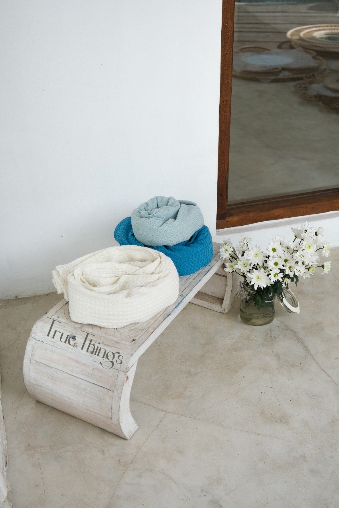 25 colors waffle linen bath towels