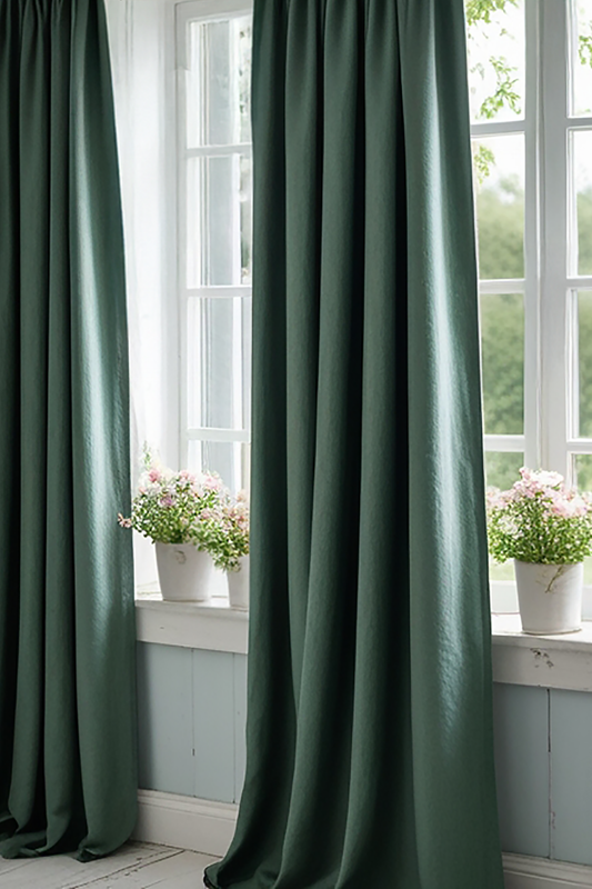 Fern linen curtain