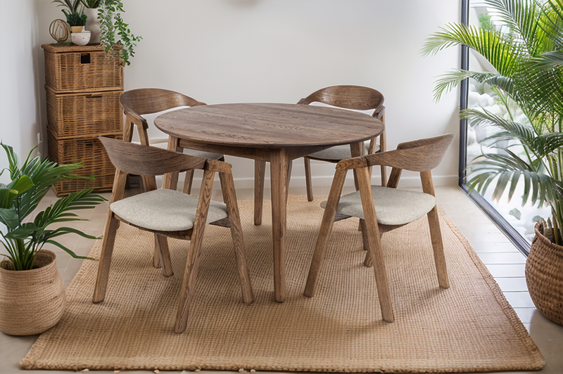 Natural Oak Wooden Chair with Soft upholstery