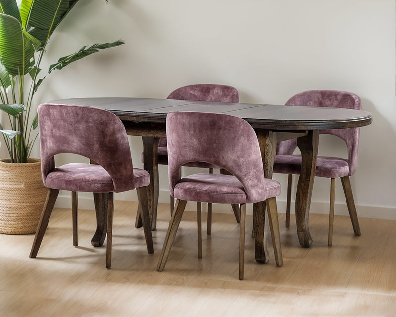 Natural Oak chair with soft upholstery