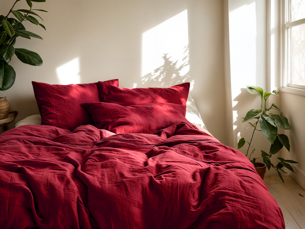 Marsala Linen Pillowcase