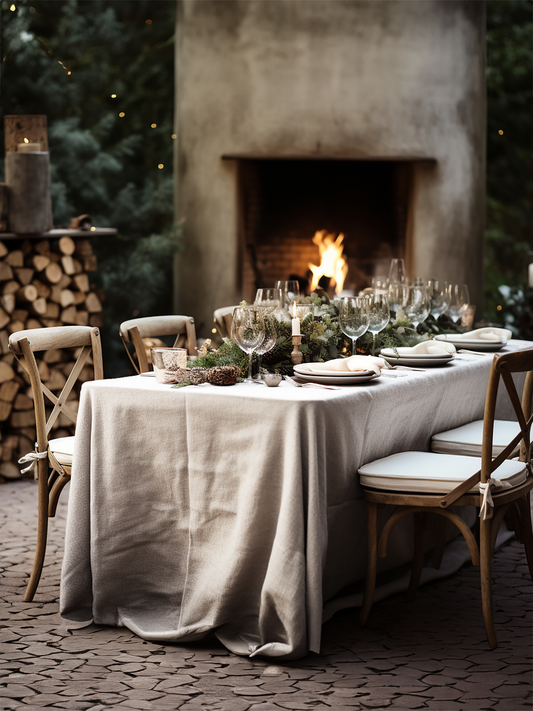 Christmas Sand linen tablecloth