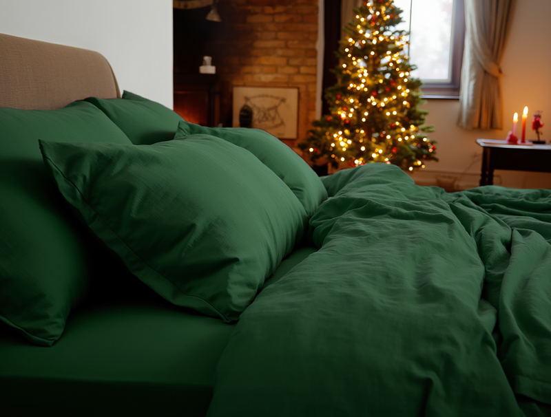 Christmas linen Verdant pillowcase