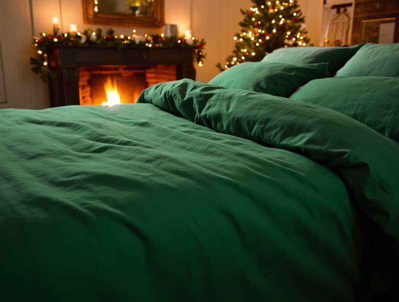 Christmas linen Verdant pillowcase