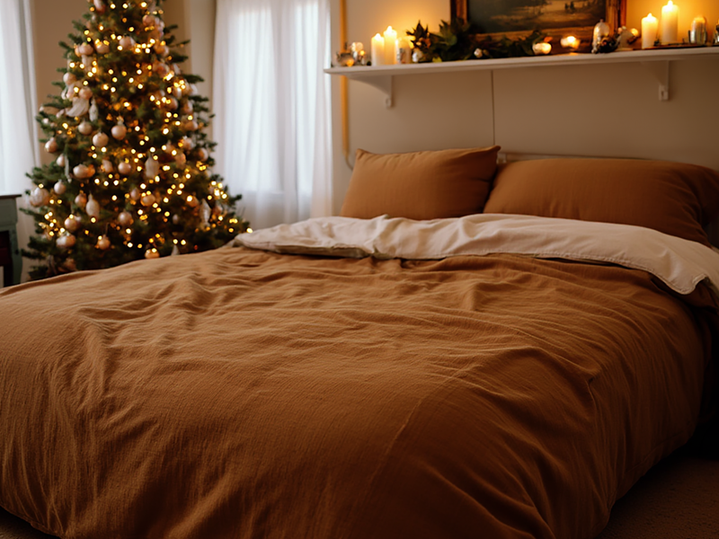 Christmas linen Ginger pillowcase