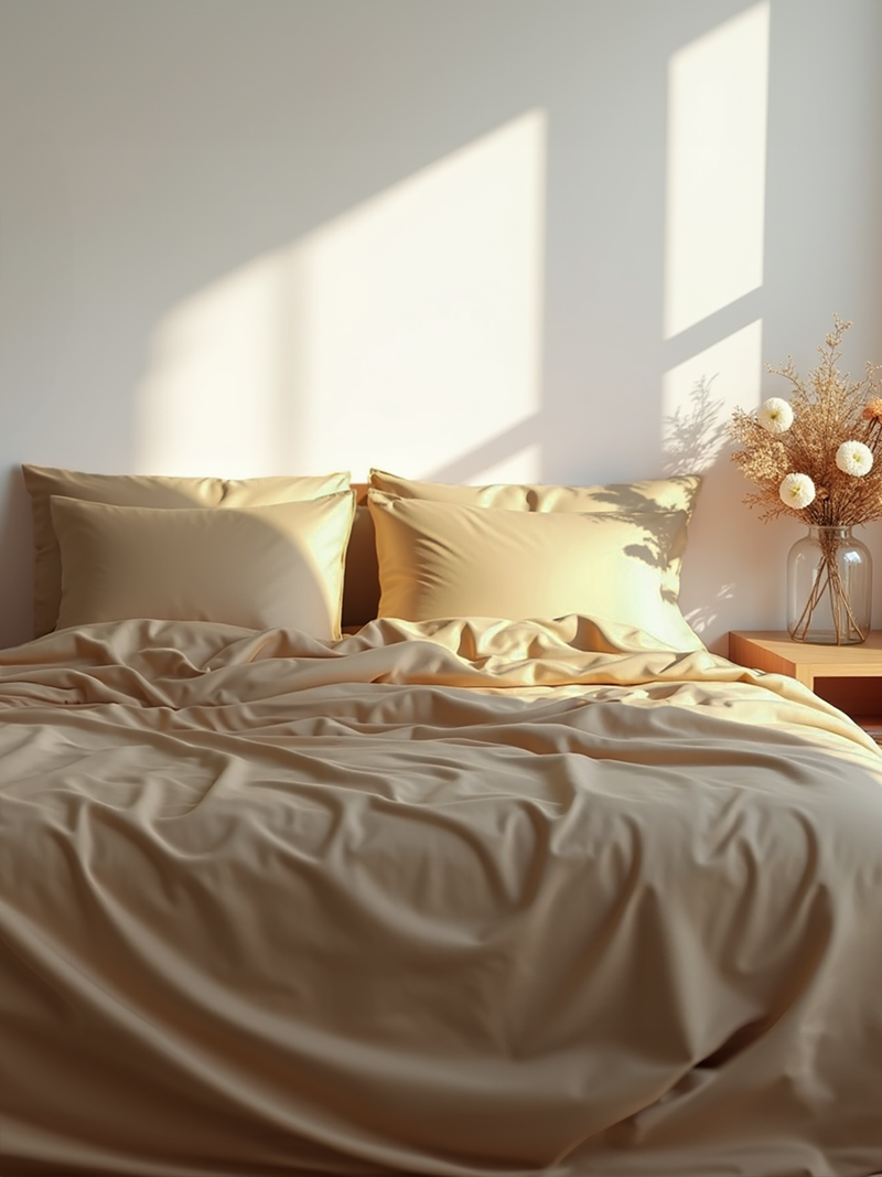 Caramel sateen duvet cover