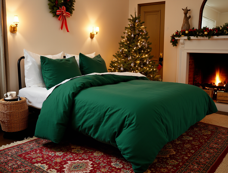 Christmas linen Verdant pillowcase