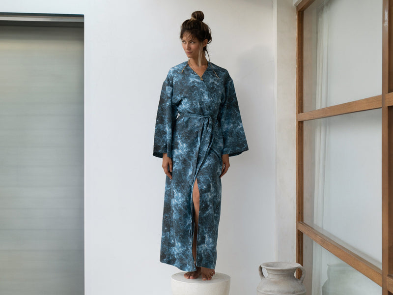 Linen kimono maxi dress Lexa