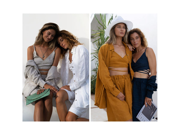 24 colors linen wrap crop top