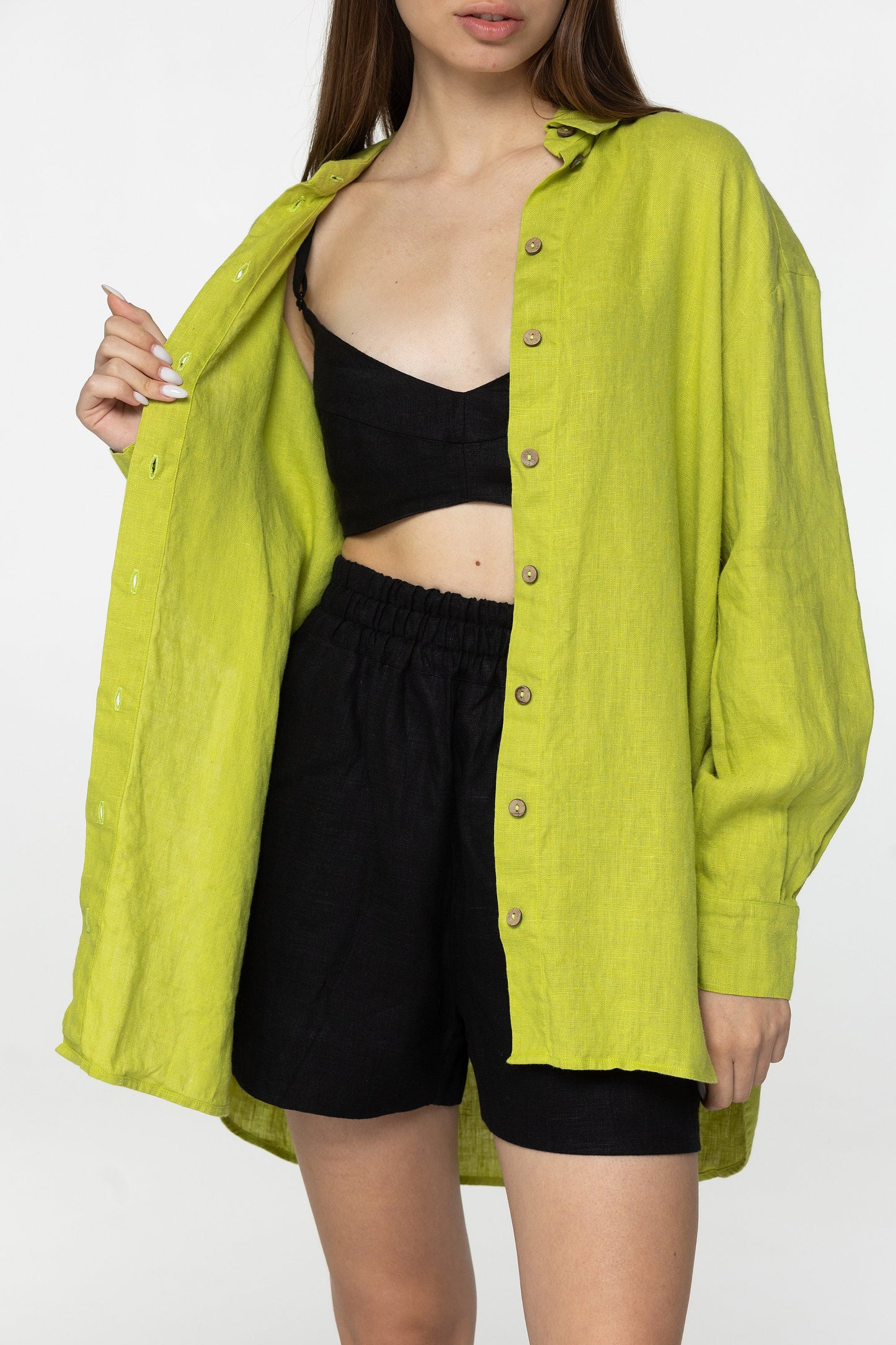 Black linen strap crop top Tina Summer elegant bra blouse Open back bustier top Linen bralette Thin straps cami Organic flax Custom sizes