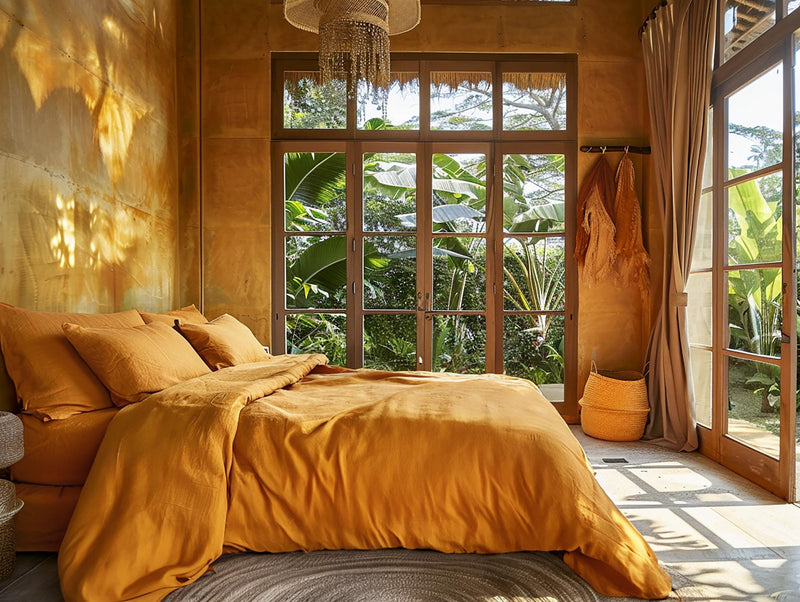 Marigold linen pillowcase