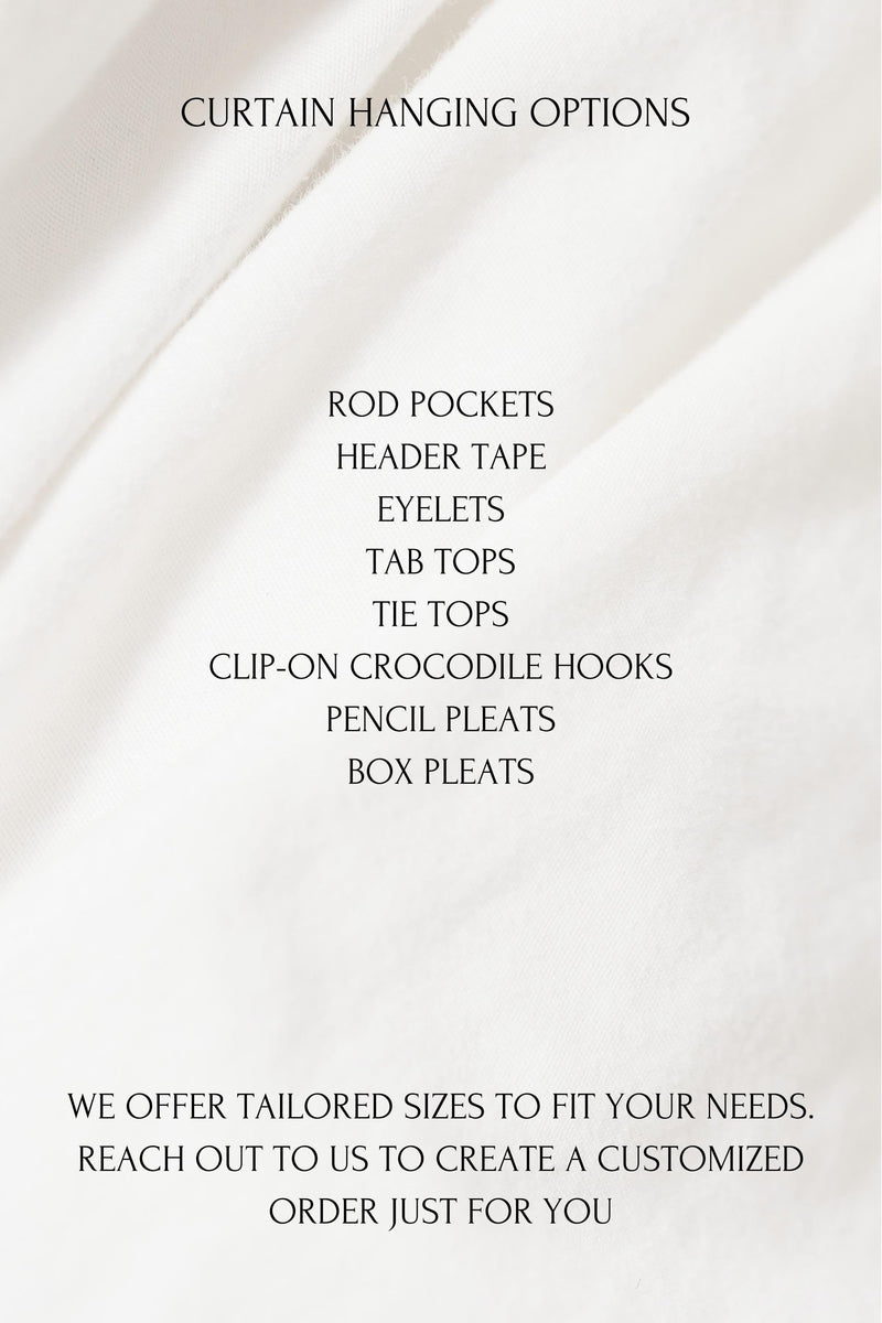 Ivory linen curtain Rustic Natural Drapes pair blackout or regular, medium-weight, with optional cotton lining, custom sizing available
