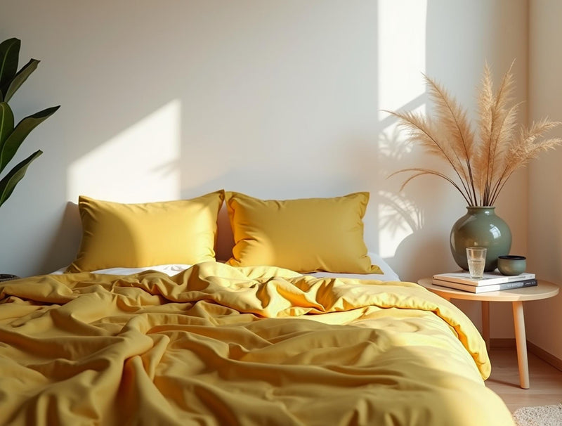 Turmeric satin bedding set