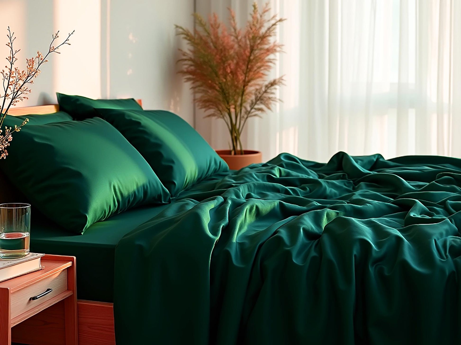 Emerald sateen duvet cover 1 Duvet cover Cotton satin duvet Comforter cover set