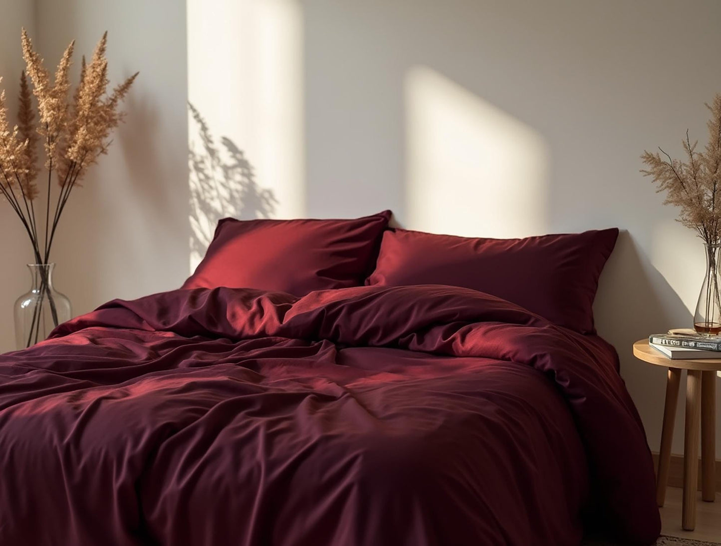 Marsala sateen duvet cover 1 Duvet cover Cotton satin duvet Comforter cover set