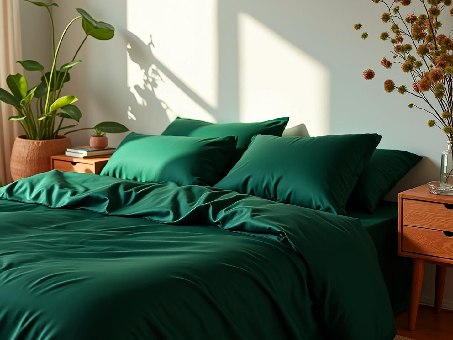 Emerald sateen duvet cover 1 Duvet cover Cotton satin duvet Comforter cover set