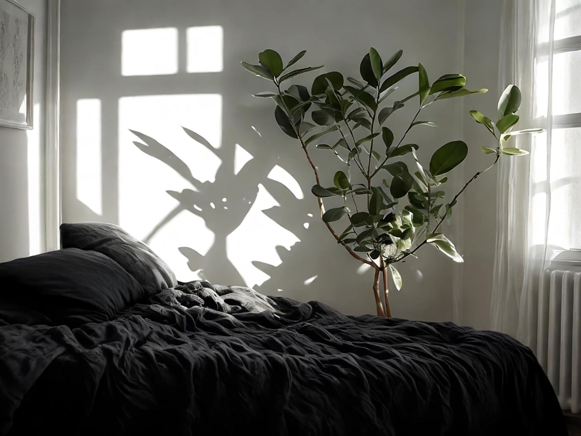 Black Linen Coverlet softened linen Bed Cover Queen King size linen coverlet linen bed throw blanket couch cover