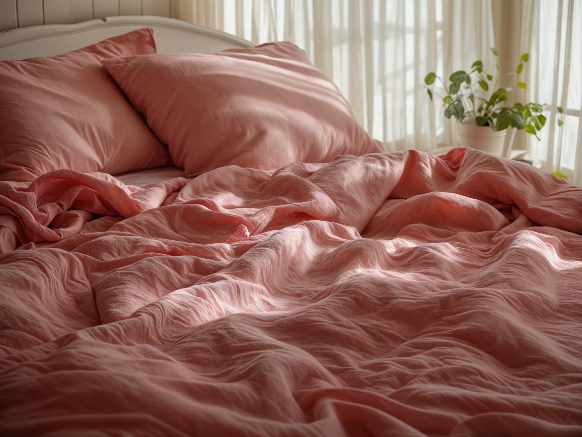 Coral Linen Coverlet softened linen Bed Cover Queen King size linen coverlet linen bed throw blanket couch cover