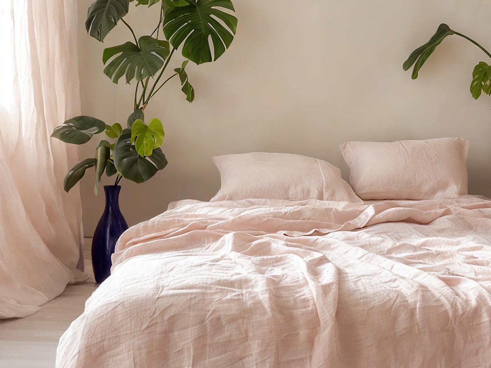 Pastel pink Linen Coverlet softened linen Bed Cover Queen King size linen coverlet linen bed throw blanket couch cover