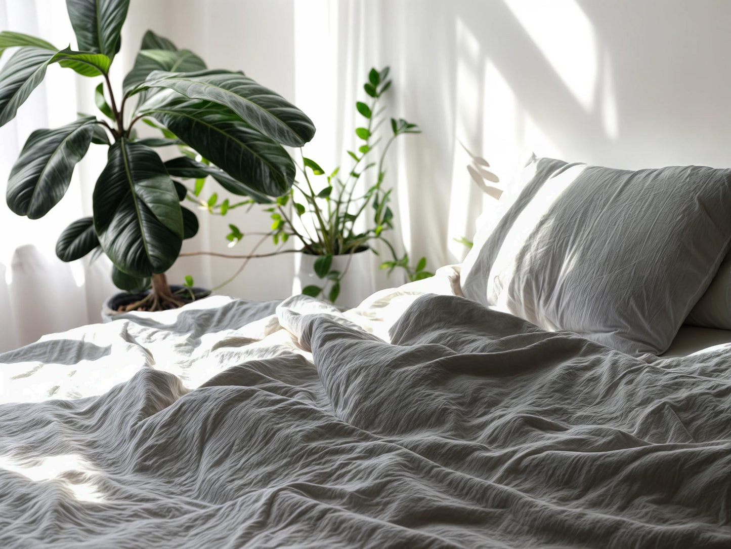 Light gray Linen Coverlet softened linen Bed Cover Queen King size linen coverlet linen bed throw blanket couch cover