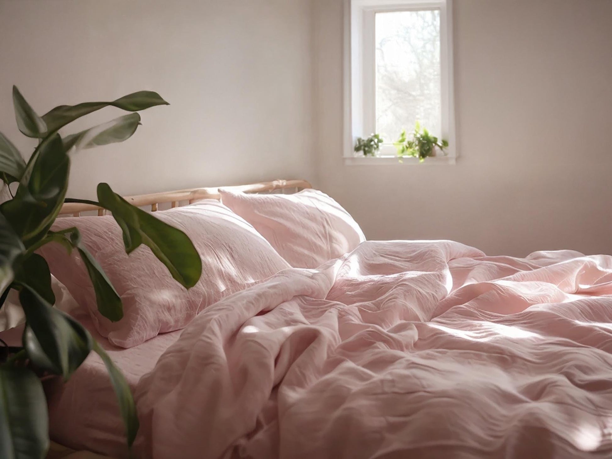 Pastel pink linen flat sheet 1 Flat sheet Stonewashed 100% Flax Bedding for Natural Comfort