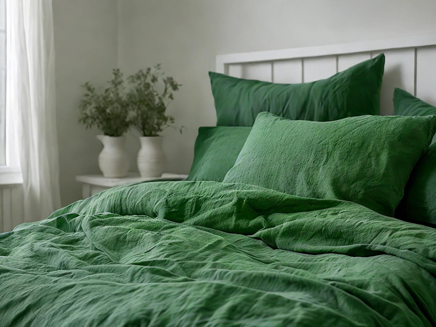 Verdant linen flat sheet 1 Flat sheet Stonewashed 100% Flax Bedding for Natural Comfort