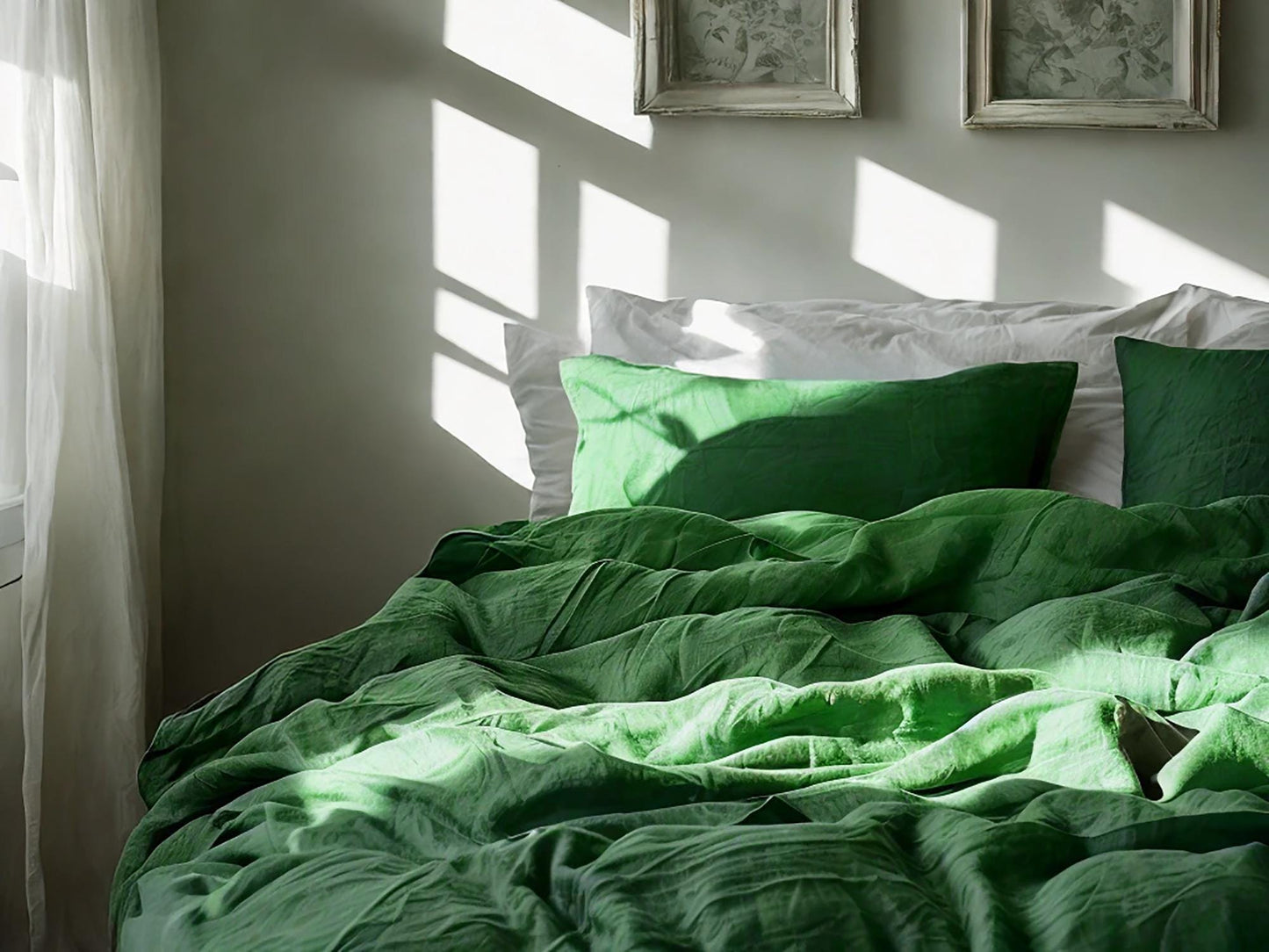 Verdant linen flat sheet 1 Flat sheet Stonewashed 100% Flax Bedding for Natural Comfort