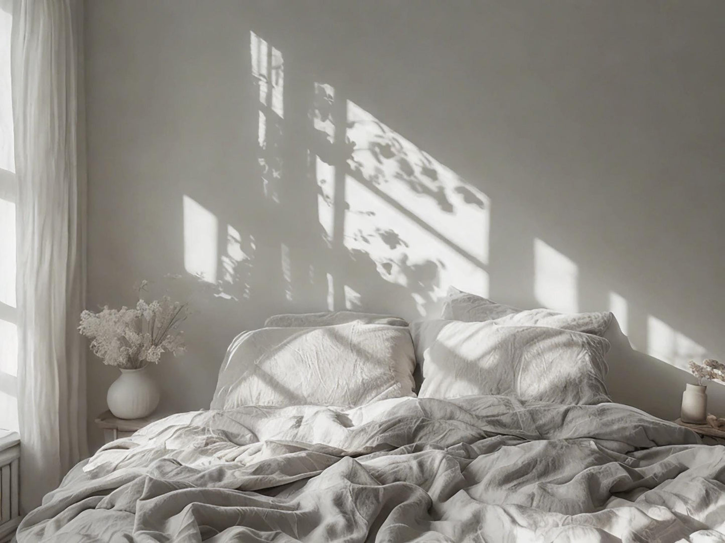 Light gray Linen Bedding Set Rustic Duvet Cover and 2 Pillowcases Soft Medium Weight Bedding, Stonewashed Comfort