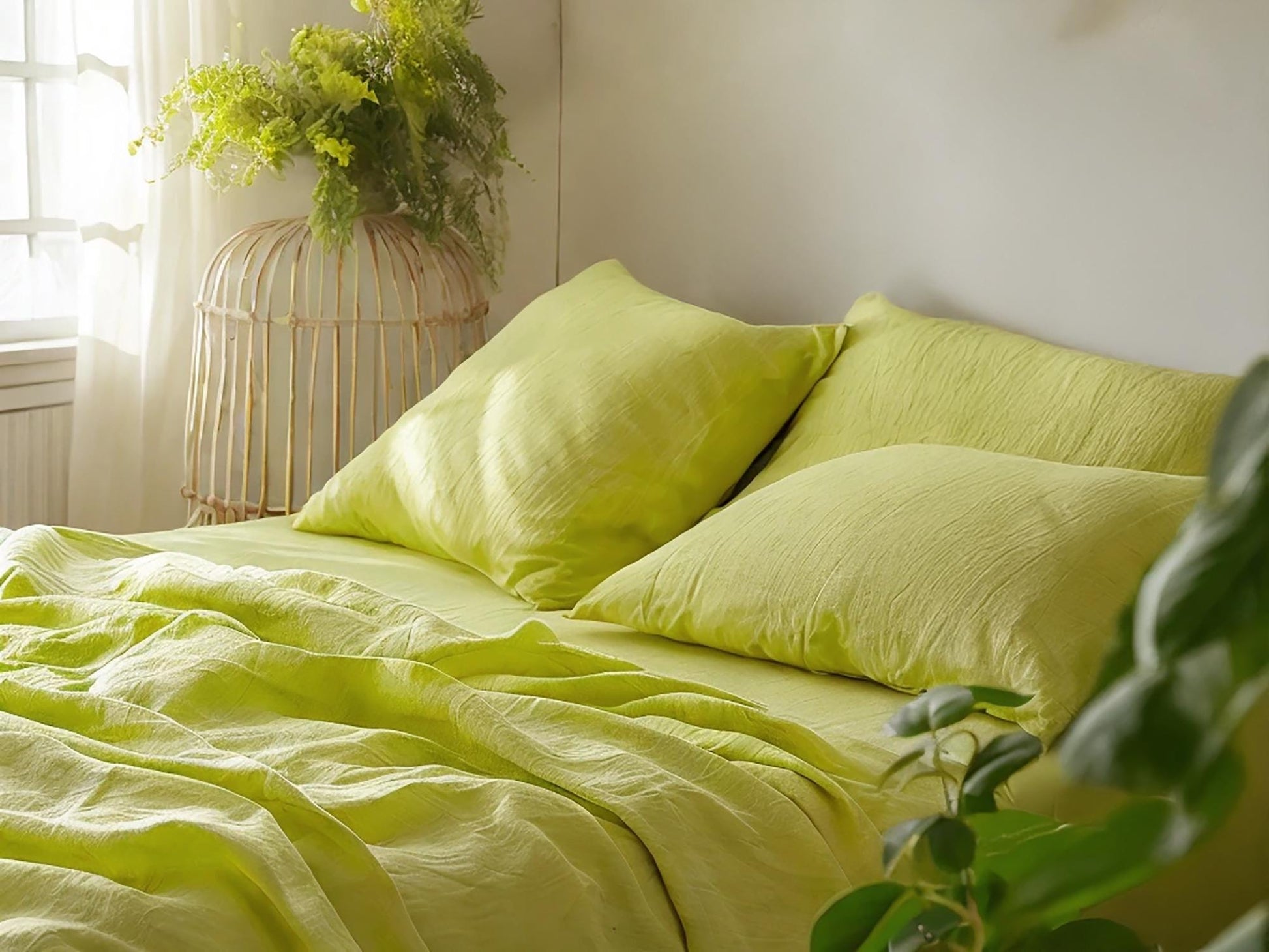 Lemon Linen Pillowcase pillowcase King Queen Standard Euro Decoraive Toddler Multiple Sizes