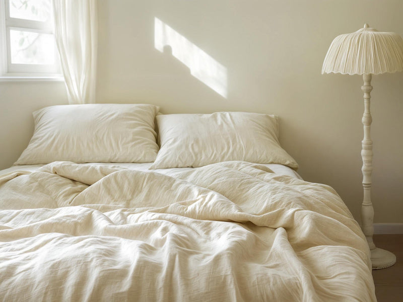 Ivory Linen Pillowcase pillowcase King Queen Standard Euro Decoraive Toddler Multiple Sizes