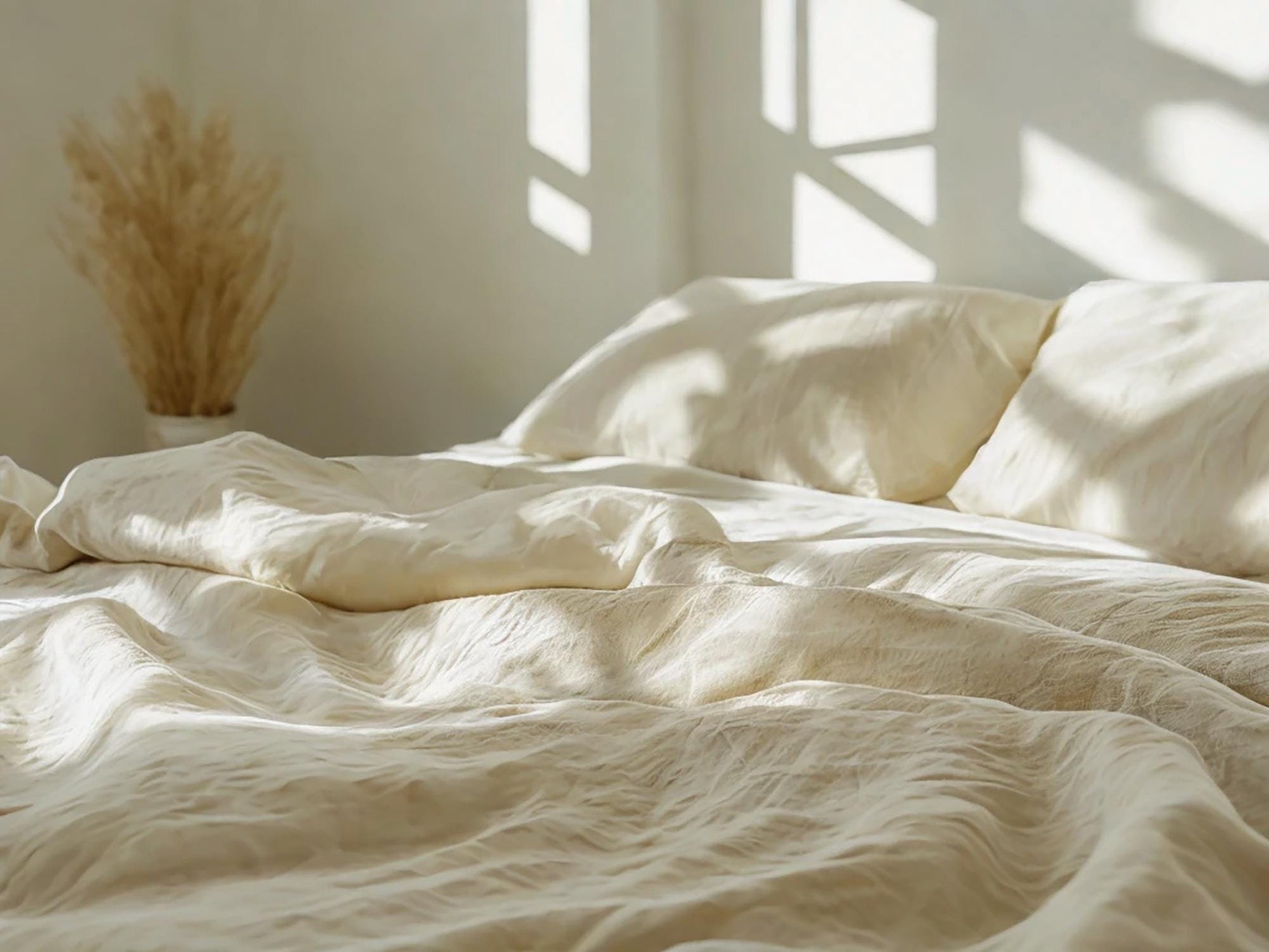 Ivory linen fitted sheet 1 Fitted sheet Breathable Stonewashed Bed Sheet in 100% Natural Flax