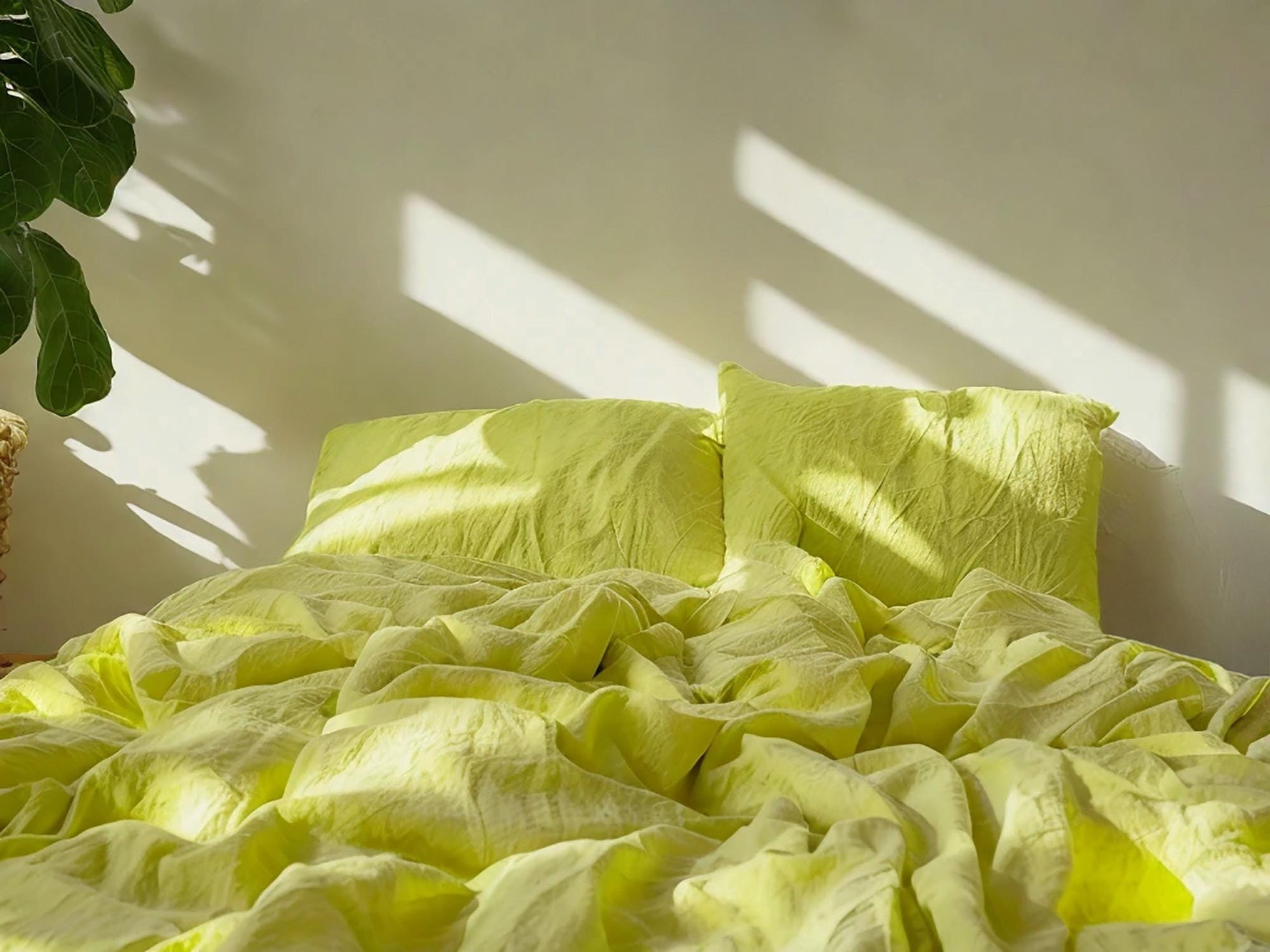 Lemon linen Duvet cover Soft 1 Medium Weight Cover Breathable Stonewashed Comfort