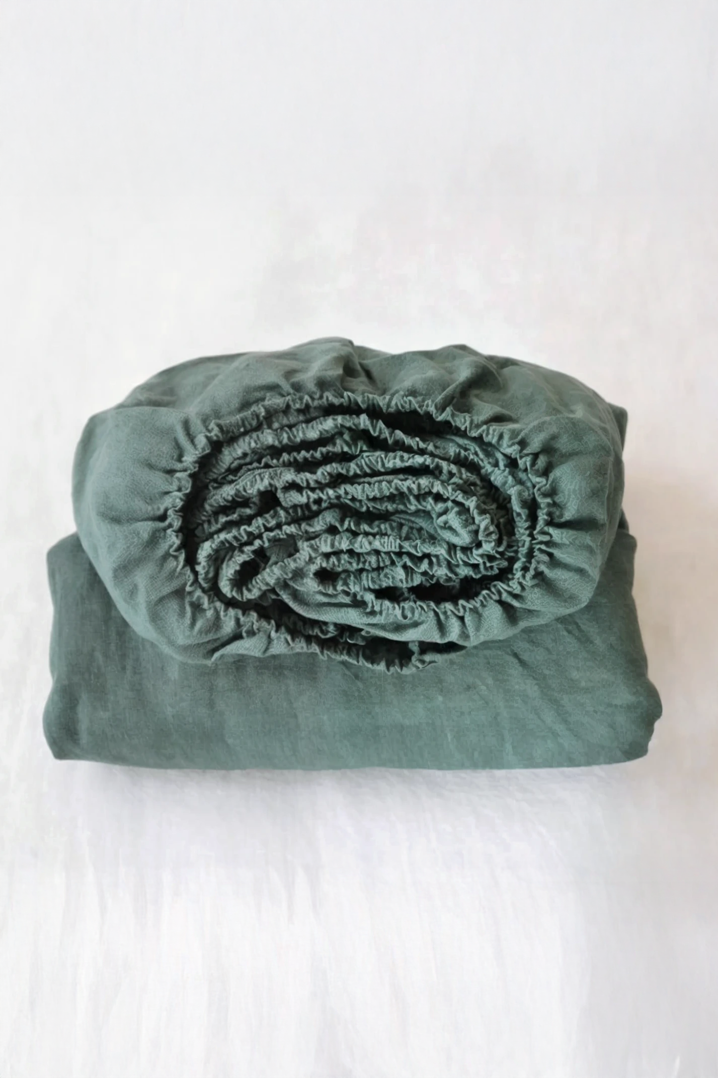 Fern linen fitted sheet