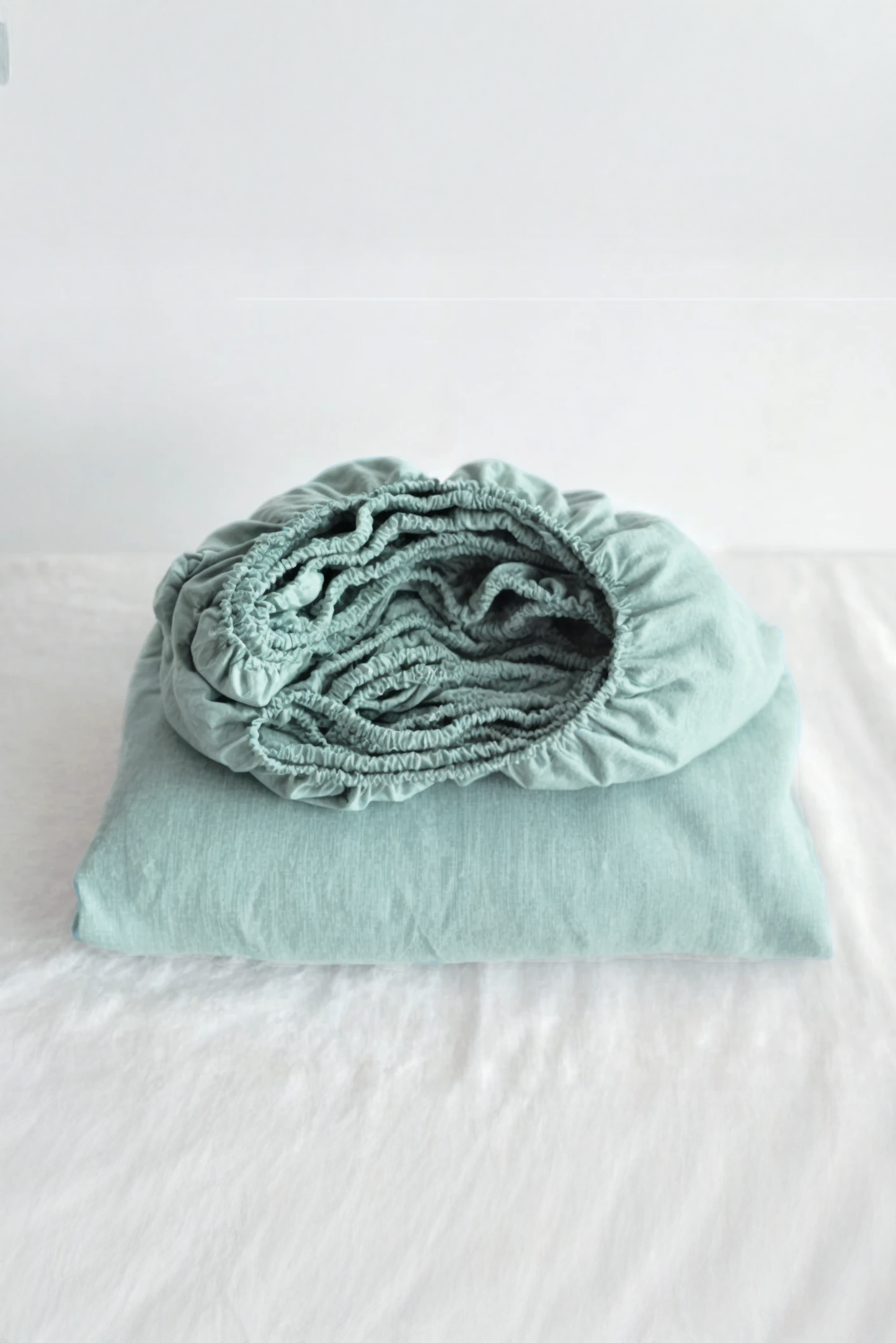 Sea linen fitted sheet