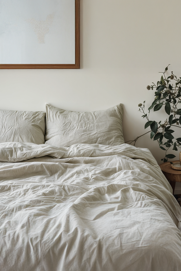 Sand linen flat sheet