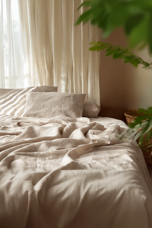Oat Linen Bedding Set